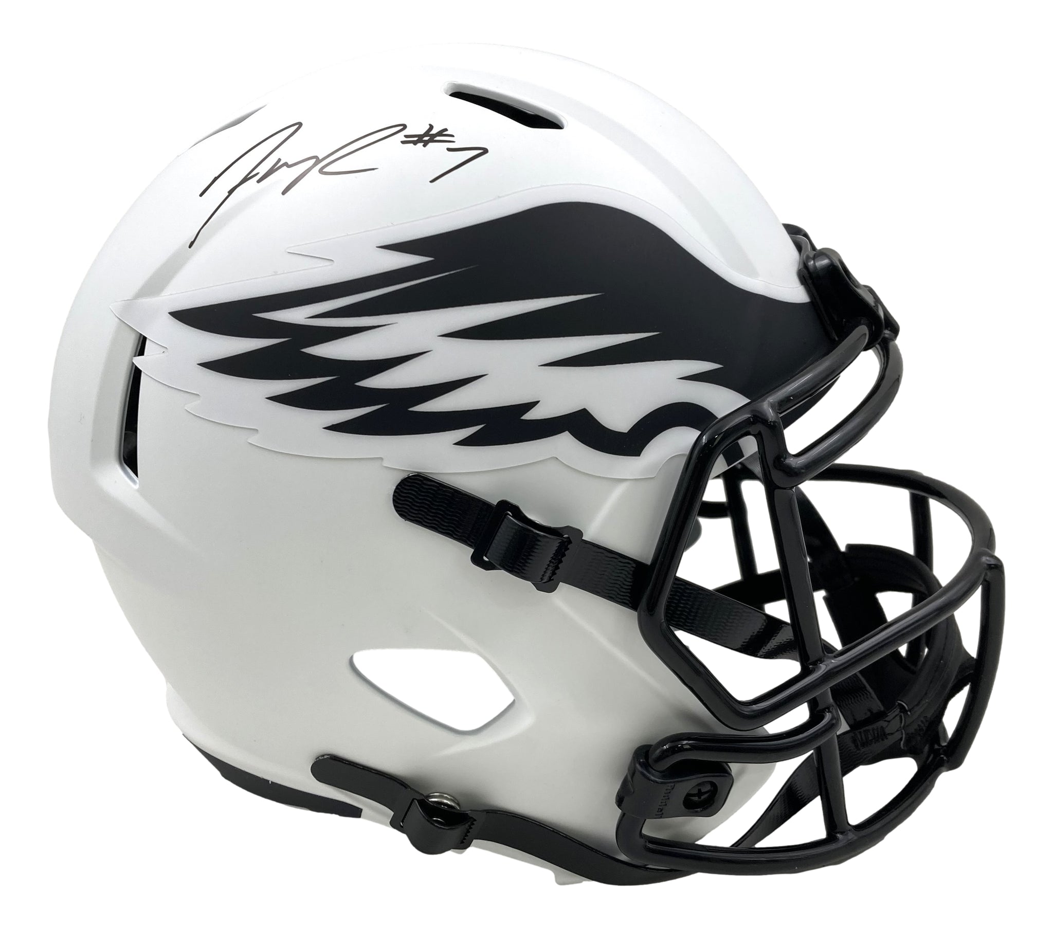 Hassan Reddick Signed Eagles FS Lunar Eclipse Replica Speed Helmet