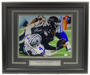 Haason Reddick Signed Framed 11x14 Philadelphia Eagles vs Cowboys Photo JSA ITP - Sports Integrity