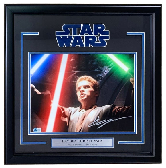 Hayden Christensen Signed Framed 11x14 Star Wars Anakin Skywalker Photo BAS