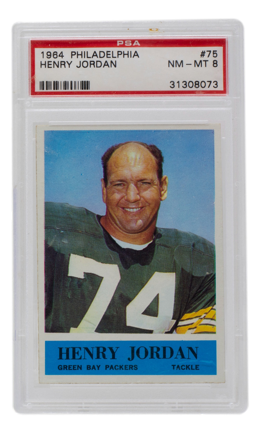 Henry Jordan 1964 Philadelphia Card #75 Packers Card PSA NM MT 8 – Sports  Integrity