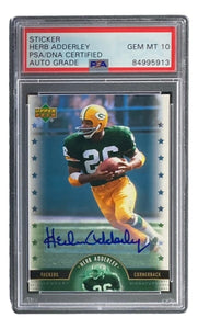 Herb Adderley Signed Packers 2005 Upper Deck #LS - HA Trading Card PSA/DNA Gem MT 10 - Sports Integrity