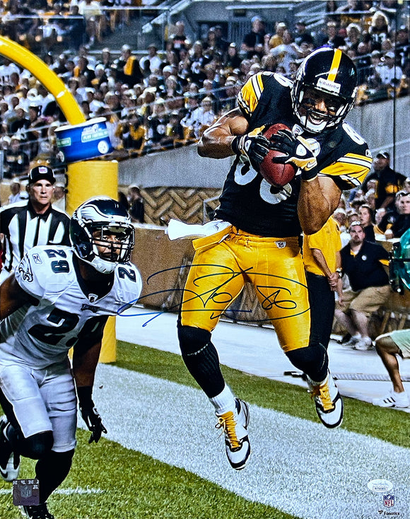 Hines Ward Signed 16x20 Pittsburgh Steelers Vs Philadelphia Eagles Photo JSA Itp