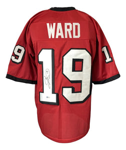 Hines Ward Georgia Signed Red Football Jersey BAS - Sports Integrity