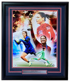 Hope Solo Signed Framed 16x20 USA Women's Soccer Collage Photo PSA/DNA