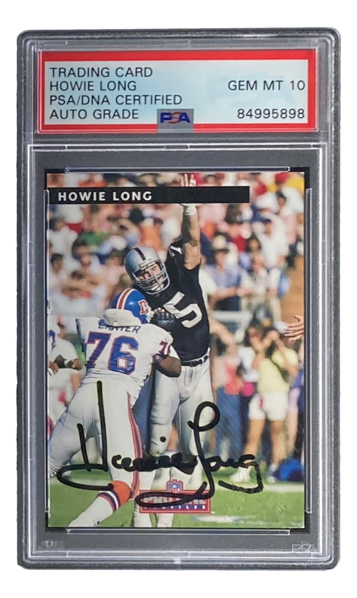 Howie Long Raiders Autographed Certified Authentic Football Mini