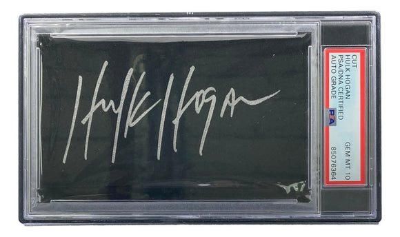 Hulk Hogan Signed Slabbed WWE WWF Cut Signature PSA/DNA Auto Gem MT 10 - Sports Integrity