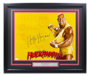 Hulk Hogan Signed Framed 16x20 Hulkamania WWE Photo JSA - Sports Integrity