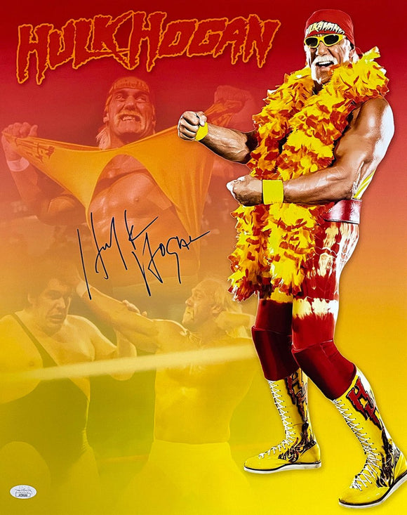 Hulk Hogan Signed 16x20 WWE Photo JSA - Sports Integrity