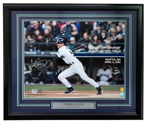 Ichiro Suzuki Signed Framed 16x20 Seattle Mariners MLB Debut Photo Suzuki