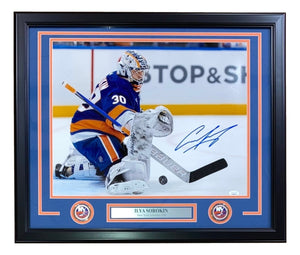 Ilya Sorokin Signed Framed 16x20 New York Islanders Photo JSA ITP - Sports Integrity