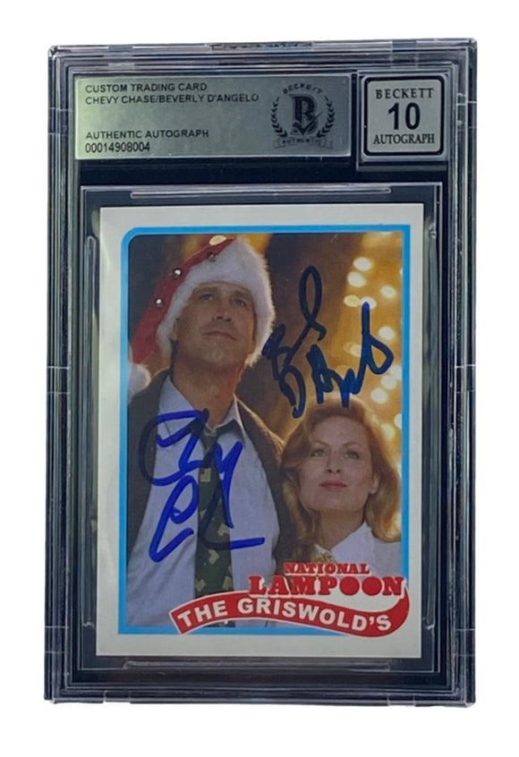 Chase & D'Angelo Signed National Lampoons Christmas Vacation Card BAS Grade 10 - Sports Integrity