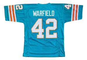 Paul Warfield Custom Teal Pro - Style Football Jersey - Sports Integrity