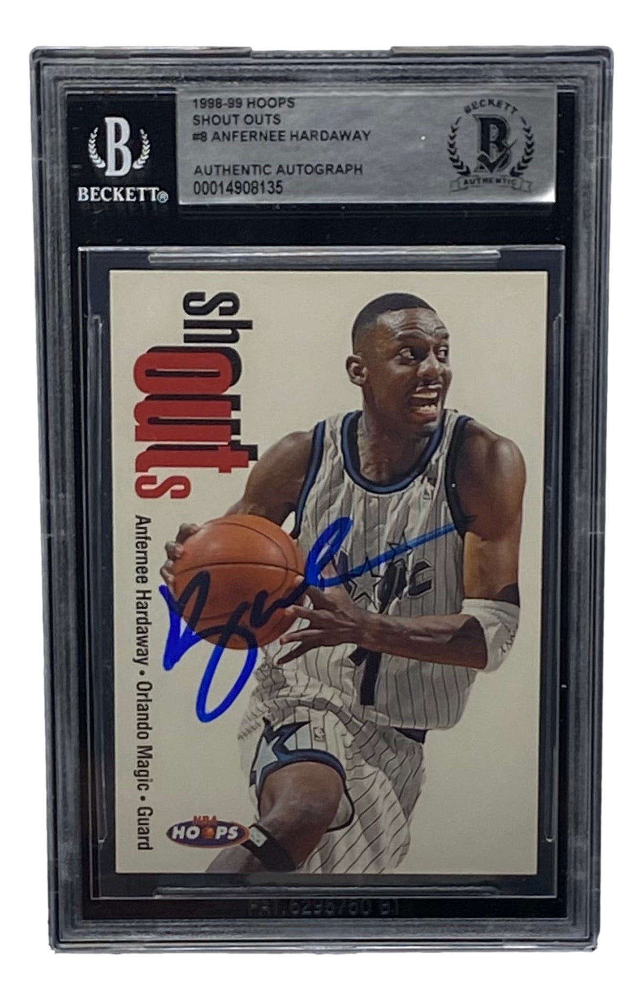 Anfernee Penny Hardaway Autographed Orlando Custom Blue