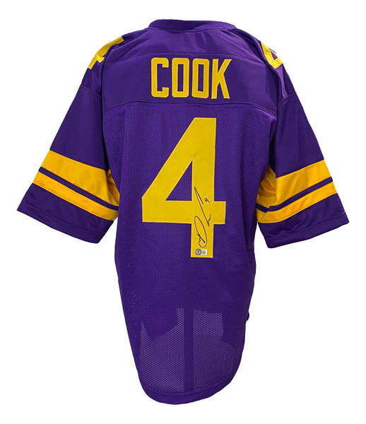 Sports Integrity Dalvin Cook Minnesota Signed Custom White Pro-Style Football Jersey BAS Itp