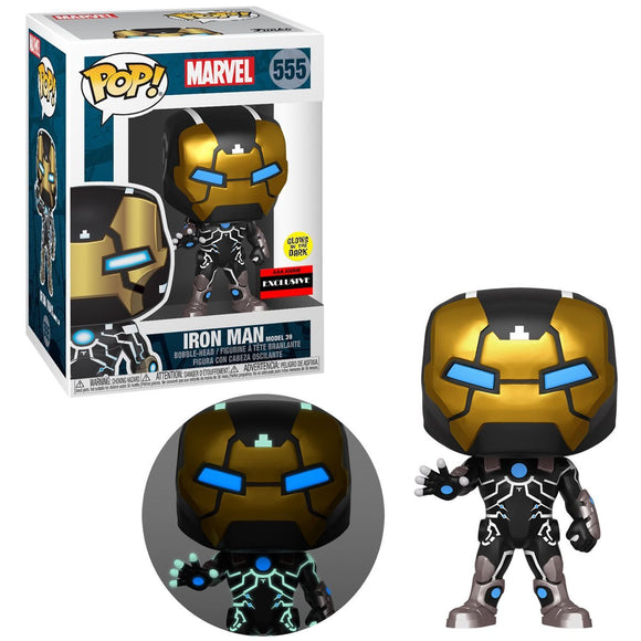 Marvel Iron Man Model 39 Glow In The Dark AAA Anime Exclusive Funko Pop #555 - Sports Integrity