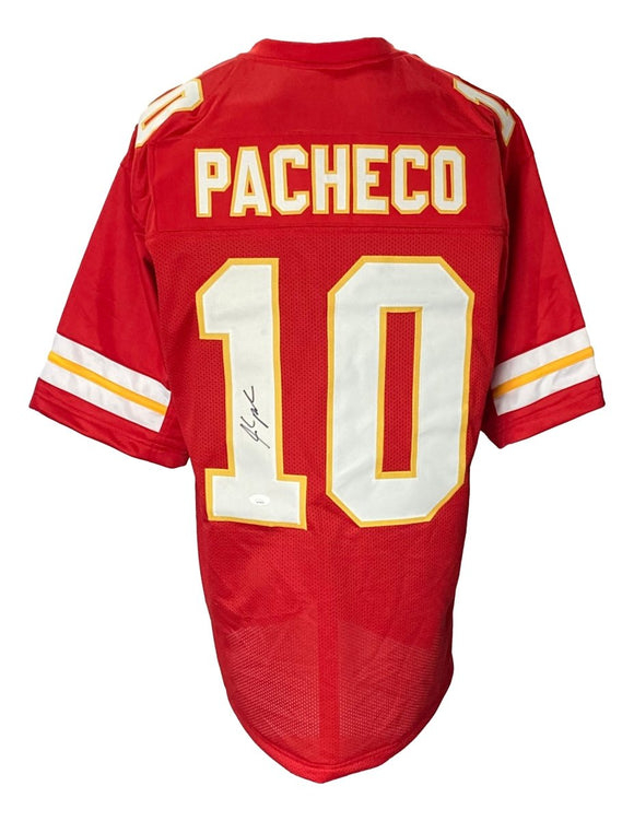 Isiah Pacheco Kansas City Signed Red Football Jersey JSA Hologram - Sports Integrity