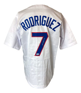 Ivan Rodriguez Texas Signed White Baseball Jersey BAS - Sports Integrity