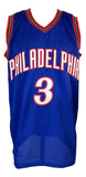 Allen Iverson Philadelphia Signed Blue Basketball Jersey BAS - Sports Integrity