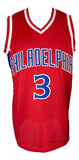 Allen Iverson Philadelphia Signed Red Basketball Jersey BAS - Sports Integrity