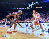 Allen Iverson Signed 8x10 Philadelphia 76ers Photo vs Michael Jordan BAS ITP - Sports Integrity