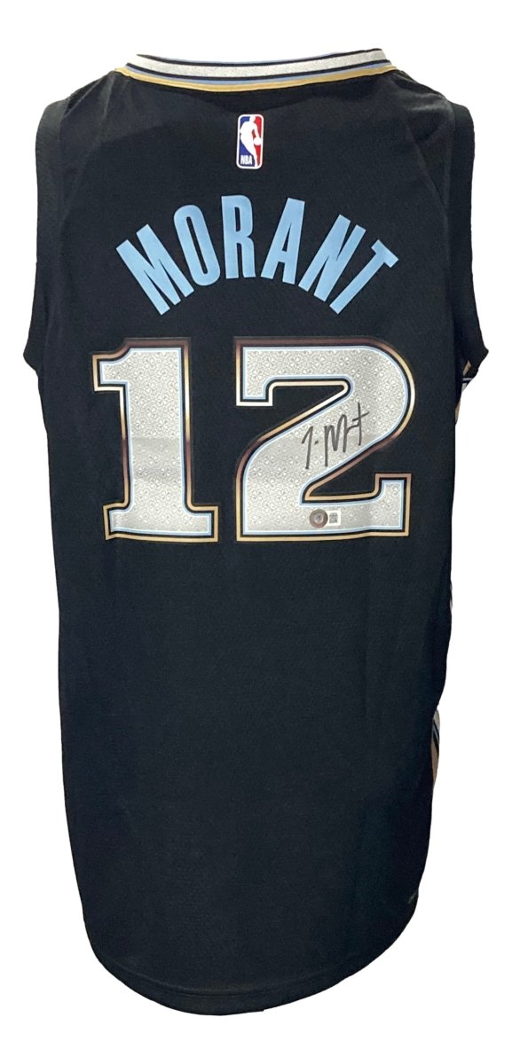 Ja Morant Signed Memphis Grizzlies Black Nike Swingman Jersey BAS - Sports Integrity