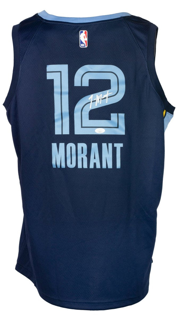 Ja Morant Signed Blue Nike Memphis Grizzlies Swingman Basketball Jersey JSA - Sports Integrity