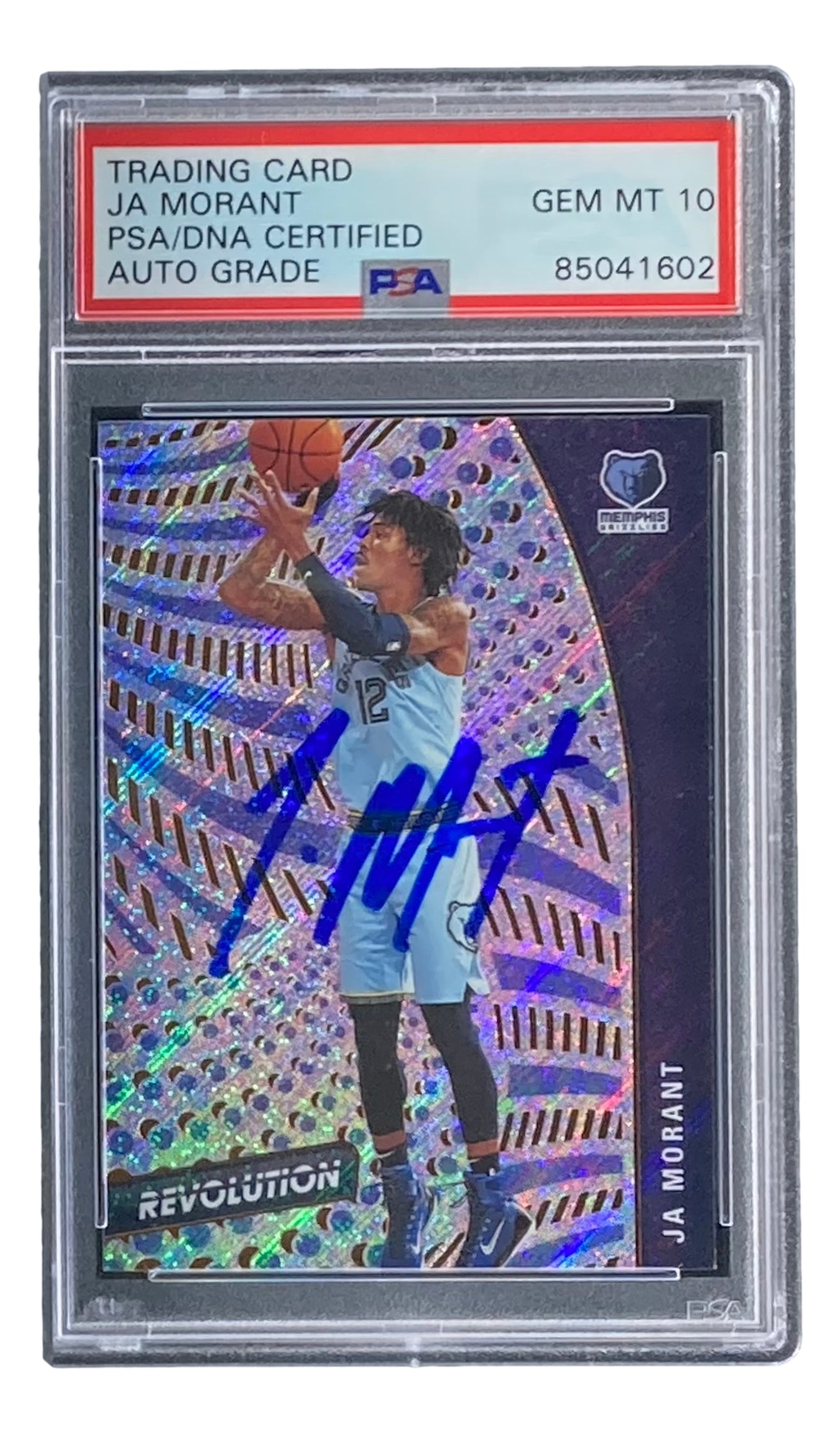 Ja Morant Signed 2021 Panini Revolution #83 Grizzlies Trading Card PSA/DNA  Gem MT 10