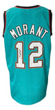 Ja Morant Signed Custom Teal Pro - Style Basketball Jersey BAS - Sports Integrity