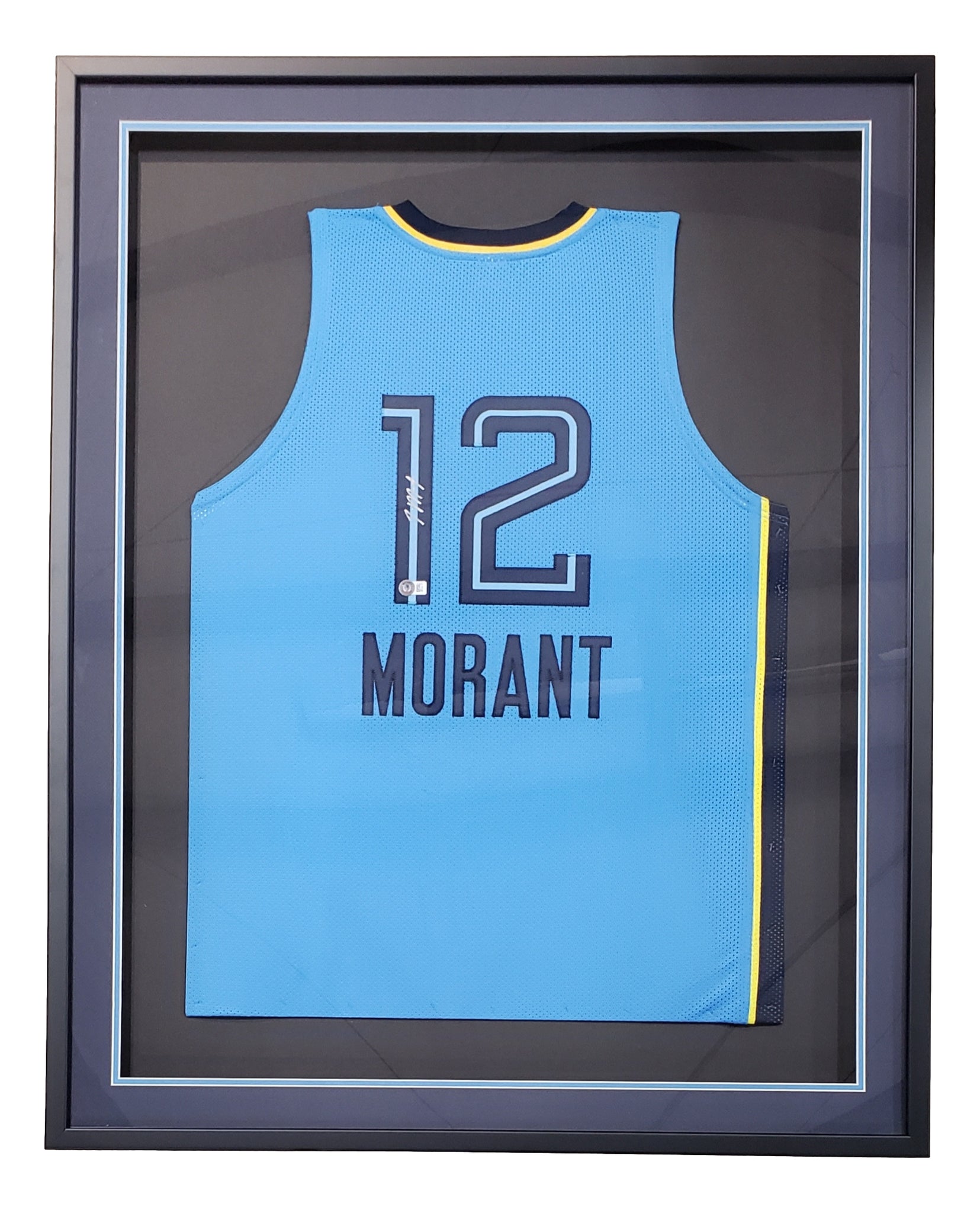 Ja Morant Autographed Memphis Grizzlies Style Jersey Beckett Certified