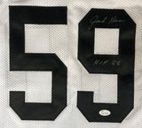 Jack Ham Pittsburgh Signed White Football Jersey HOF 88 Inscribed JSA