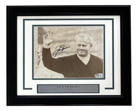 Jack Nicklaus Signed Framed 8x10 PGA Golf Photo BAS BH78976 - Sports Integrity