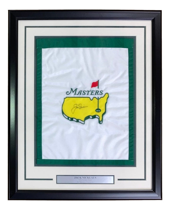 Jack Nicklaus Signed Framed Masters Golf Flag BAS AC22577 - Sports Integrity