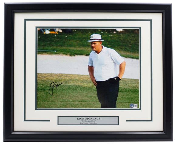 Jack Nicklaus Signed Framed 11x14 Golf Photo BAS LOA AB51360 - Sports Integrity