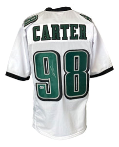 Jalen Carter Philadelphia Signed White Football Jersey BAS - Sports Integrity