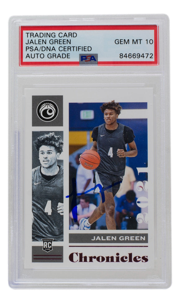 Jalen Green Signed Rockets 2021 Panini Chronicles Rookie Card #4