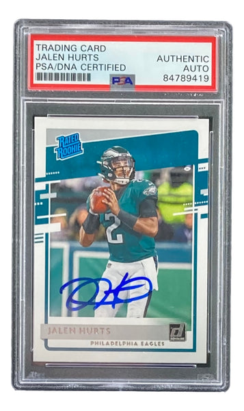 Jalen Hurts Philadelphia Eagles Autographed 2020 Panini Score