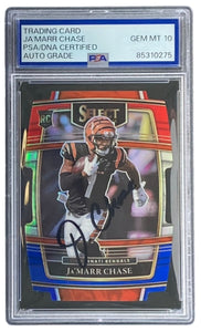 Ja'Marr Chase Signed 2021 Panini Select #47 Rookie Card PSA Auto Gem MT 10 - Sports Integrity