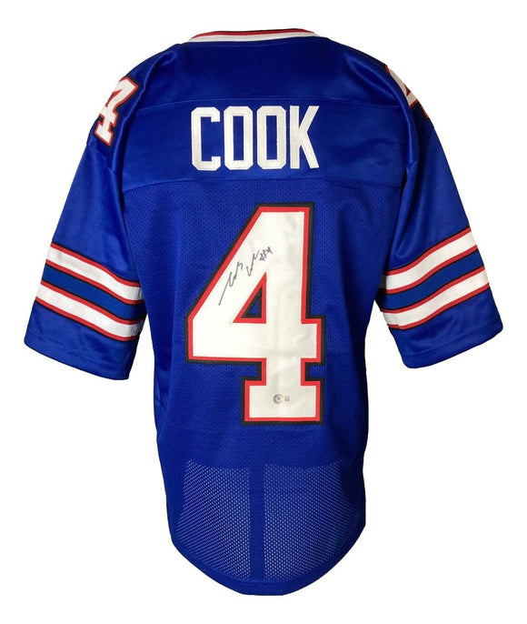 James Cook Buffalo Signed Blue Football Jersey BAS - Sports Integrity