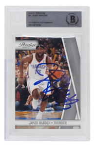 2010 - 11 James Harden Signed Oklahoma City Thunder Prestige Rookie Card #81 BAS - Sports Integrity