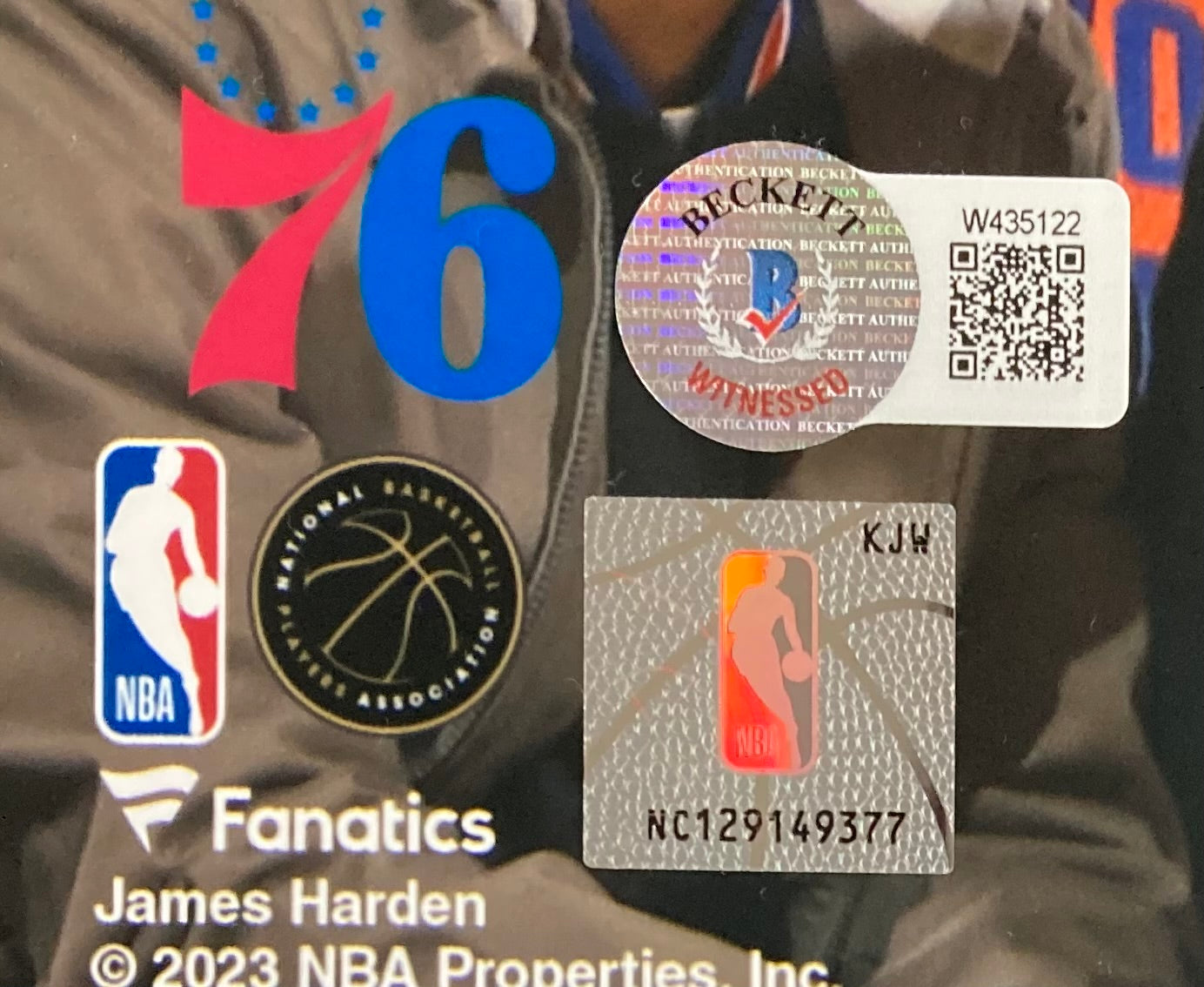 James Harden Signed Framed 16x20 Philadelphia 76ers Blue Jersey Photo BAS Itp