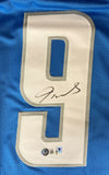 Jameson Williams Detroit Signed Light Blue Football Jersey BAS