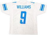 Jameson Williams Detroit Signed White Football Jersey BAS