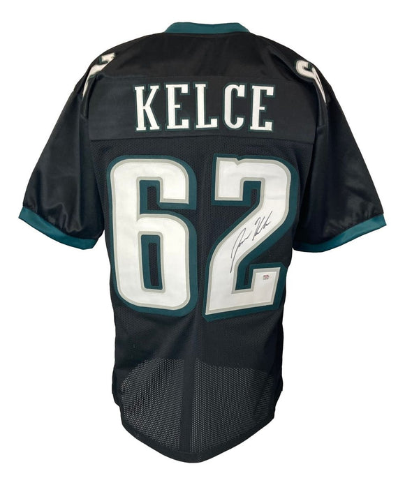 Jason Kelce Philadelphia Signed Black Football Jersey PSA ITP Hologram - Sports Integrity