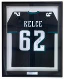 Jason Kelce Philadelphia Signed Framed Black Football Jersey PSA ITP Hologram