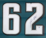 Jason Kelce Philadelphia Signed Framed Green Football Jersey PSA ITP Hologram - Sports Integrity