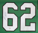 Jason Kelce Philadelphia Signed Framed Kelly Green Football Jersey PSA ITP Holo - Sports Integrity