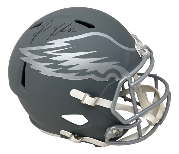 Jason Kelce Signed Philadelphia Eagles FS Slate Speed Replica Helmet PSA Holo