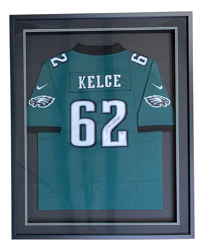 Jason Kelce Philadelphia Eagles Signed Replica White Jersey PSA Inscription