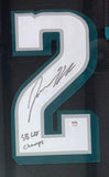 Jason Kelce Philadelphia Signed Framed Black Football Jersey SB LII Champs PSA ITP - Sports Integrity