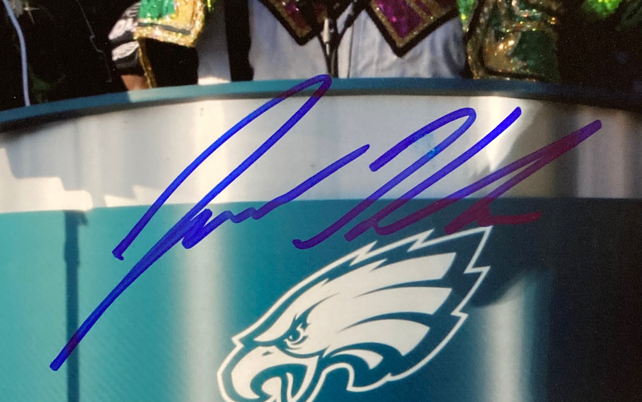 Jason Kelce Autographed Signed 8X10 Philadelphia Eagles Super Bowl 52  Parade Speech PSA Itp